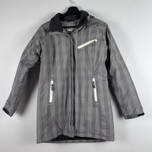 Helly Hansen women winter jacket plaided gray size S